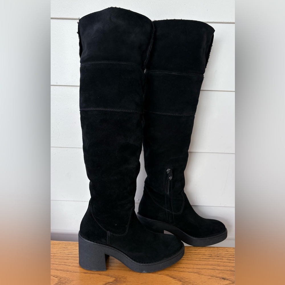 Geox black Leather Tall Women's Boots size 41